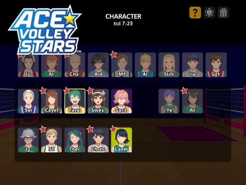 Ace Volley Stars Character Roster